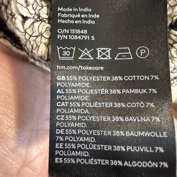 H&M Crochet Short Dress Women’s Size M Beige Boho Beach Cover-Up - Picture 10 of 10